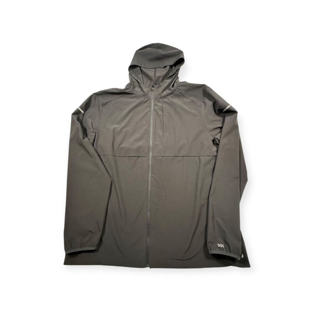 DSG‎ 's Outdoor Black Polyester Jacket Full Zip Water-Resistant Hooded Size XXL